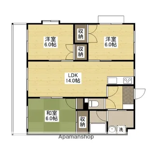 ワールドハイツ【3階】の間取り