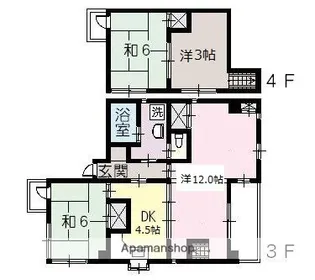 レジデンスYOU【3階】の間取り