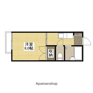 メゾンゆたか【1階】の間取り