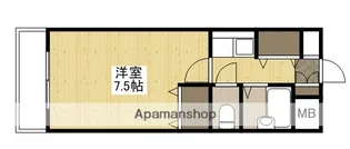 ステューディオせせらぎ【4階】の間取り