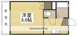 コーポヤナギ1【1階】の間取り