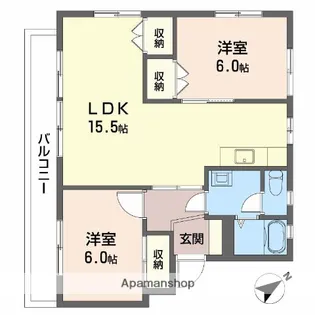 コーポあまず【3階】の間取り