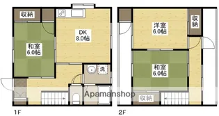 広島県広島市佐伯区五日市中央1丁目【テラスハウス】の間取り