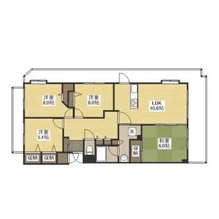 ヴェルディ井口明神公園【2階】の間取り