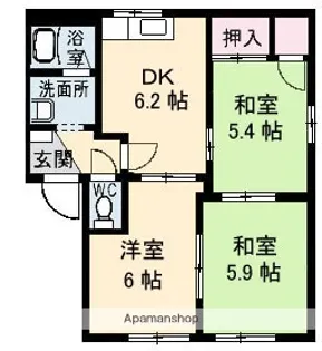 フレグランスKM C棟【1階】の間取り
