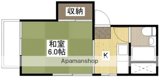 コーポ矢賀【4階】の間取り