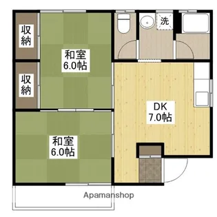 第2コーポ濱本【3階】の間取り