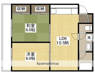 サンバレー胡子【1階】の間取り