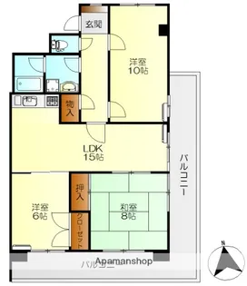 鶴見ハイタウン【11階】の間取り