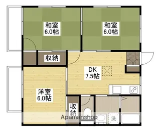 ドゥーブル・イン・ミユキ【1階】の間取り