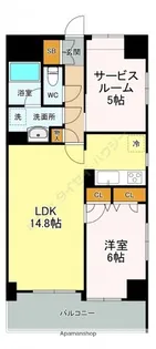 ジェイシティ八丁堀【6階】の間取り