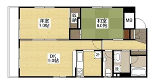 幟町 宮本ビル【6階】の間取り
