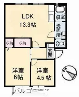 フレグランス高須【2階】の間取り
