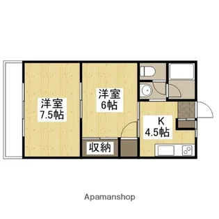 朝倉マンション【203号室】の間取り
