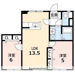 カルチェ尾本【3階】の間取り