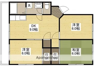 コーポ沖田【2階】の間取り