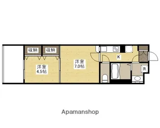 THE GRAND WASHU 堺町【1102号室】の間取り