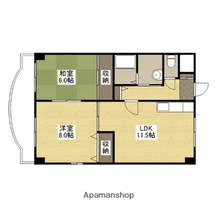 リバーサイド西口【4階】の間取り