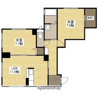 ベレオ宇品西【1階】の間取り
