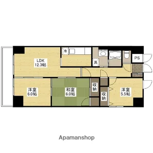 カーサ&ミチルーム古市【2階】の間取り