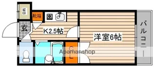 リバーパレス牛田新町【1階】の間取り