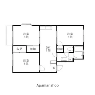 エルディム川内A【2階】の間取り