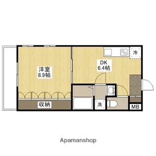 ノーブル平和大通り【3階】の間取り