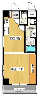 ノーブル平和大通り【2階】の間取り