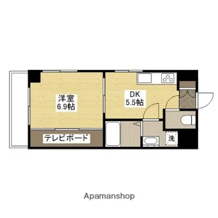 ノーブル平和大通り【3階】の間取り