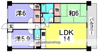 第3橘谷ビル【3階】の間取り
