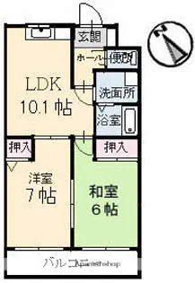 パークツインズ A棟【1階】の間取り
