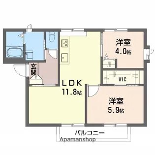 フレグランス吉岡【2階】の間取り