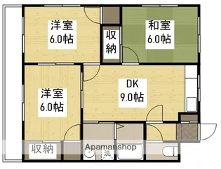 ハイツ谷中A棟【3階】の間取り