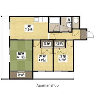 ハウスタカキ【2階】の間取り