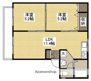 セジュール牛田【1階】の間取り