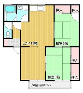グランデージKM A棟【1階】の間取り