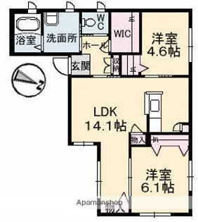 ヴィラフェリーク【1階】の間取り
