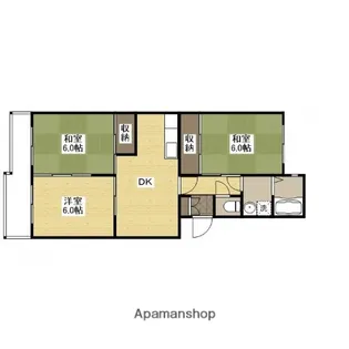 第1ビューハイツ【3階】の間取り