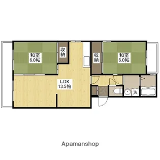 第1ビューハイツ【3階】の間取り