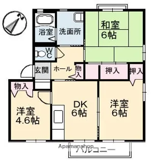 イーストパークC棟【2階】の間取り