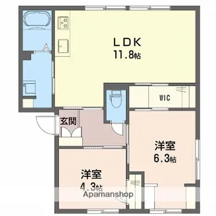 コーポ松浦 C棟【1階】の間取り