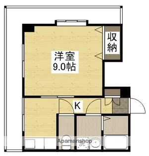 ピアチェーレ皆実【3階】の間取り