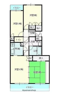 クレール琳琳【3階】の間取り