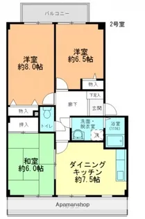 レジデンス馬木【3階】の間取り