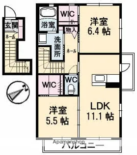 シャーメゾン真彩 N50【2階】の間取り