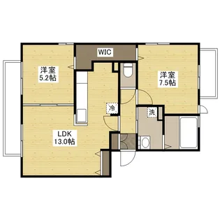 シャトレー東雲【2階】の間取り