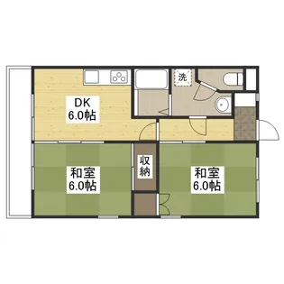 八木フラット【302号室号室】の間取り