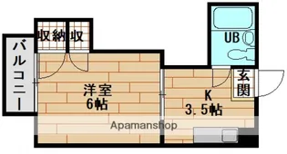 コーポ安留【2階】の間取り