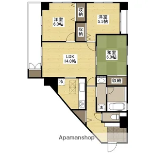 サウスウエストプラザ【2階】の間取り
