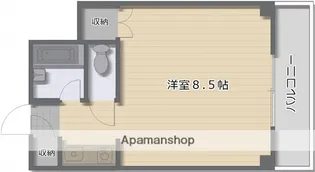 パティオス新町【4階】の間取り